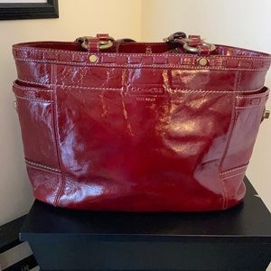 Vintage Red/Burgundy Coach Bag